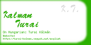 kalman turai business card