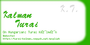 kalman turai business card